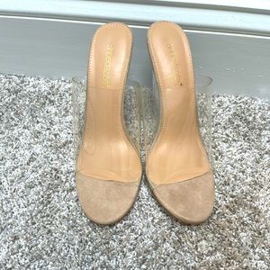 Lucite wedges from Shoedazzle, never worn!